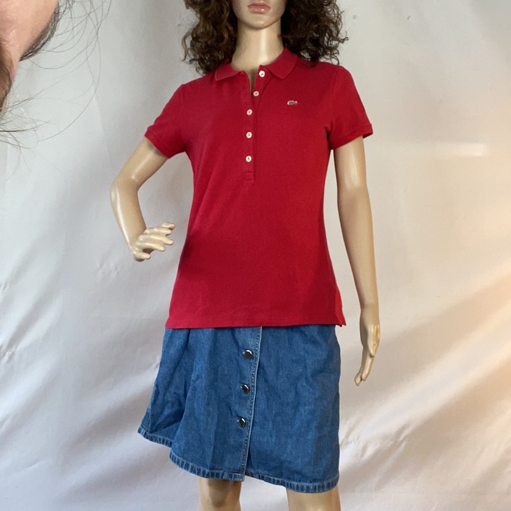 🔥Vintage🔥 Lacoste 1980’s polo shirt. Red Sz42